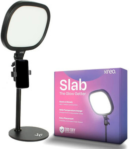 Kreo Slab Fill Light Video Light with Stand and Adjustable Temperature and Brightness Ring Flash