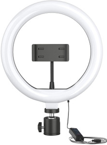 Bestor 10 Inch LED Ring Light for Video Recording, Selfie, Makeup with Phone Holder Ring Flash