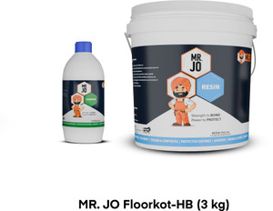 MR JO Floorkot-HB Epoxy Floor Coating [Grey, 3kg] | Chemical Resistant Industrial Coat Epoxy Floor Coating Paint
