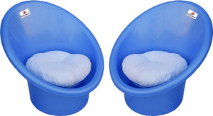 ANJWAR ANJWAR Tub chairs (Blue) - Set of 2 Blue Floor Chair, Reading Chair