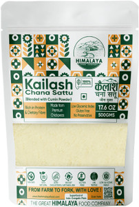 The Great Himalaya Food Company Kailash Organic Chana Sattu Powder Bengal Gram Blended With Roasted Cumin Powder