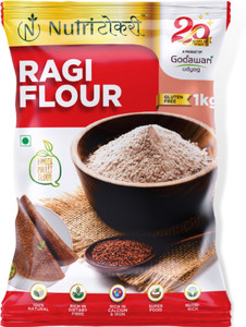 Nutri tokri Ragi Flour 100% Natural Finger Millet Flour | Nachni Atta| Whole Grain Flour