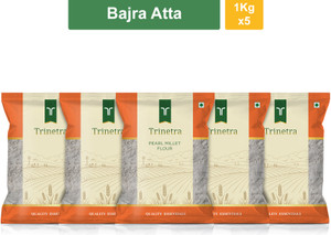 Trinetra Best Quality Bajra Atta (Pearl Millet Flour)-1Kg (Pack Of 5)