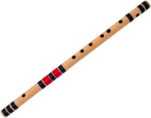 Shiv'z Muzic Flute, F Natural medium, PREMIUM Bansuri, 15 inches, With Written Manual & Carry Bag Bamboo Flute