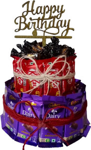 NESTLE Kit Kat| Dairy Milk & Melody chocolates & Birthday Cake Topper Gift Hamper Combo