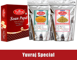 Yuvraj Food Product Bikaneri Famous sweet n snacks Gift pack 1 kg Combo