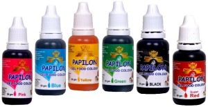 PAPILON Concentrated Gel Food Colour Pack of six 30gm each Multicolor