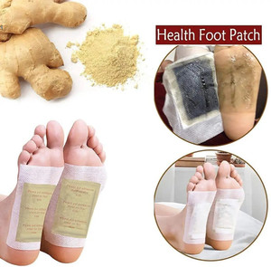 LUXORIO Kinoki Detox Foot Pads with Ginger & Salt – 10pcs Natural Cleansing Patch