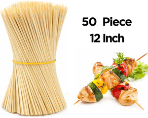 Sub Enterprises Bamboo Grill Sticks 12 inches, 2mm ( 50pice) Disposable Bamboo Serving Fork