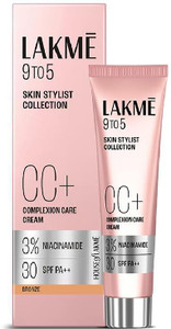 Lakmé 9 to 5 CC Cream Bronze with 3% Niacinamide Complex SPF 30 PA++ Foundation