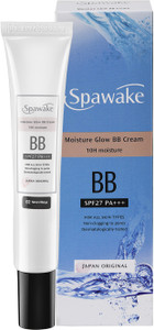Spawake Moisture Glow BB Cream 02 Natural Beige with SPF27/PA+++,All Skin Types,30g Foundation