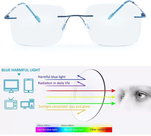 Redex Rimless (+1.50) Rectangle Reading Glasses