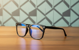 Full Rim Rectangle Frame Spectacles Blue - Image 6