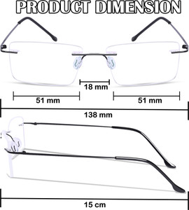 Redex Rimless Rectangle Frame