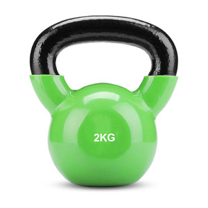 SPORTSLAB Coated Solid Kettlebell Green Kettlebell