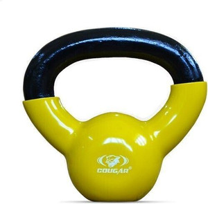 COUGAR Kettlebell , Vinyl Kettlebell 2 Kg, Kettle bells For Fitness Strength Stamina Yellow Kettlebell