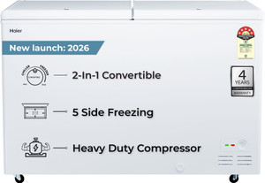Haier 439 L Double Door Standard Deep Freezer