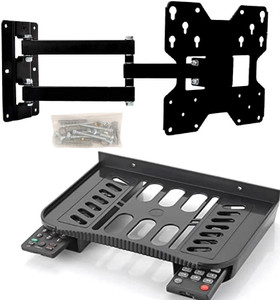 merugni MOVABLE TV stand Compatible For 32 TO 42 inch ALL LED \LCD WITH SETUP BOX TV Stand Base
