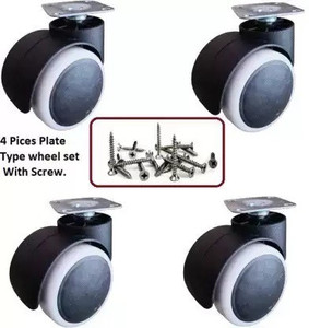Divet Nylon Caster Wheels Plate Type Furniture Caster Furniture Table Trolley Appliance Furniture Caster