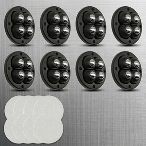 HGC Heavy Duty Ball Swivel Caster Wheels 8 Pack for Tables and Large Bins Appliance Furniture Caster