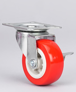 Hkey 38 mm Furniture wheel, Break Wheel, Trolley Wheel Braked Furniture Caster