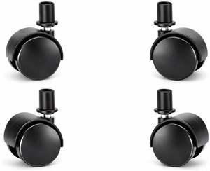 NEXTGENCASTER 2 Inch Heavy Duty Caster Wheels for Cooler, 19mm Stem Size, Black, Pack of 4 Swivel Furniture Caster