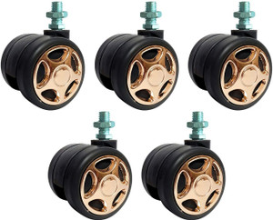 Biway Office Chair Wheel Heavy Duty Castor Screw Type Revolving Set of 5 Appliance Furniture Caster