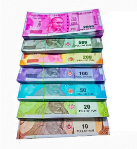 4GX Combo (12 Each x 7=84 Nakli Note) Playing Indian Currency Notes for Fun Paper Kids churan wale Note (Nakli Note-10,20,50,100,200,500,2000 ) Children Currency Gag Toy