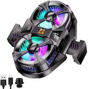 CraftsandMarts Phone Cooler Gaming Fan, Mobile Cooler, Dual Turbo Fan with Digital Display Phone Cooler Gaming Fan, Mobile Cooler, Dual Turbo Fan with Digital Display USB Air Cooler