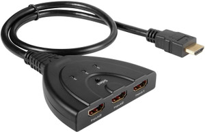 BALRAMA HDMI Switch 3-Port HDMI Splitter 3 in 1 out Hub Pigtail Cable 3 Ports Switcher Gaming Adapter