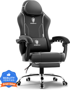 dowinx Premium Gaming Chair Ergonomic Design with Massager & Footrest, 360Swivel, Neck & Back Support Gaming Chair