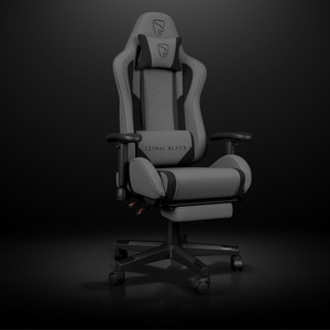 Lethal Black Multipurpose Ergonomic Gaming Chair with Footrest , Breathable Fabric Gaming Chair