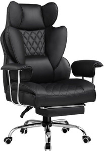 GTPLAYER High Back Ergonomic Leather Chair with Footrest and Lumbar Executive Office and Gaming Chair