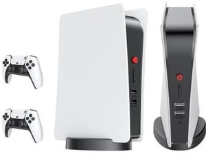 Playtastic M5 Video Game Console 4k Retro Game tv Box 64 GB with 15000+ Free Games, Two Wireless Controllers for PS-1/CPS/FC/GBA Arcade Gaming