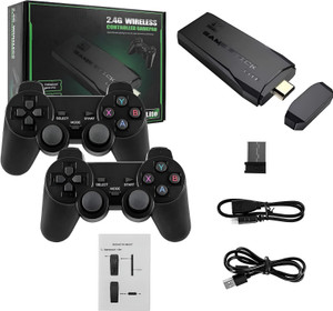 HG WORLD Retro M8 Game Stick 2.4G Wireless Classic Video Game Portable Pocket Console 64 GB with Super Contra & Many More Games