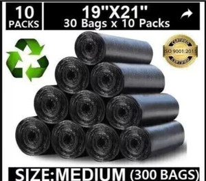 Lakshita enterprisees kitchen garbage bag (pack of 10) 30 bag each pack Medium 10 pack L Garbage Bag Pack Of 300