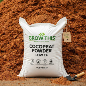 GROW THIS Cocopeat Powder 5Kg Coconut Coir for Nursery Plants Garden Mulch