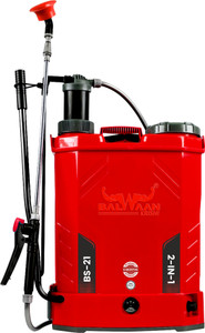Balwaan Battery and Manual Sprayer Pump 12Vx8A 2 in 1 Knapsack Manual and Battery Pump 18 L Tank Sprayer