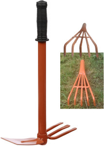 GREEN TOUCH 2-1 Garden Tool 17inch Hoe with 3Prong,Required Tool Cultivator Garden Tool Kit