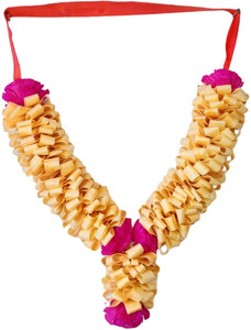 ARADHY Sandalwood Garland for Photo Frame Traditional Mala for God and Pitra Wood Garland