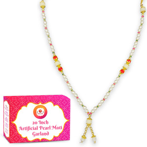 Bhakti Lehar 20 Inch Artificial Pearl Moti Mala Garland for