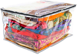 Urbanware Large dustproof transparent blanket storage bag for double bed quilt/saree bag /Lehnga cover/suit/dress/winter clothes storage and wardrobe organizing Large Transparent Shirt Cover Saree Cover storage Bag Organizer travelling Pouch