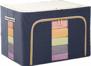Whipbird 66l Store Fabric Foldable Box Steel Frame Collapsible Wardrobe Storage Organizer Bag 66lStore