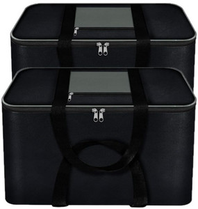 INN-VenTorE Pack of 2 Large Underbed Storage Bag for Clothes, Sarees & Blankets with Handles | Durable Storage Bags for Underbed Use, Foldable & Reusable Design | Moisture Proof Clothes Organizers with Zipper Closure – Size 54x46x28 cm