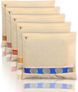 cofp Cotton Saree Cover 6PCS Cotton Saree Cover/Garment Bags/Cloths Covers & Zipper Closure 6PCS Cotton Saree Cover/Garment Bags/Cloths Covers & Zipper Closure