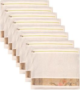 NESTIGO Clothes Covers Cotton Saree Bags/Covers for Storage Set Zip Closure for Clothes Bags and Wardrobe Organizer with Transparent Mesh Window