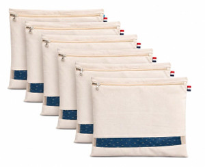 RNTR traveling Clothes BAGS Clothes Covers For Storage Single With Zip Closure Set Of 6 (16 X 14 Inches) For Clothes Bags COTTON COVER
