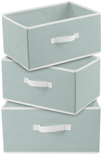 uhi Multipurpose Rectangular Drawer Storage Organizer Foldable Box with Side Handle, Replacement Drawer Storage For Toys & Clothes Organizer (3 Pcs)