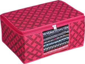 Ankit International Saree Cover High-Quality Fancy Saree Cover Storage Bag For Wardrobe Organizer Garment Storage bags-Big in size checkered Printed saree cover Pack of 1