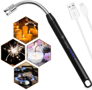 Hiwaga Electric Lighter for Candles Rechargeable Electric Gas Lighter Home Use Candle Lighter Plasma Lighter Flameless Windproof USB Lighter USB Charger, USB Cable